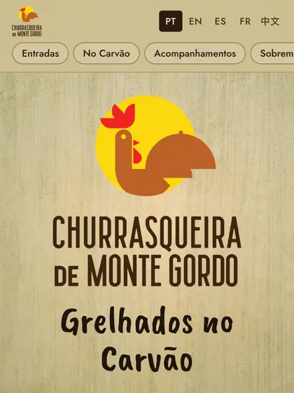 Menu digital de Churrasqueira de Monte Gordo