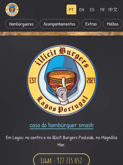 Menu digital de Illicit Burgers