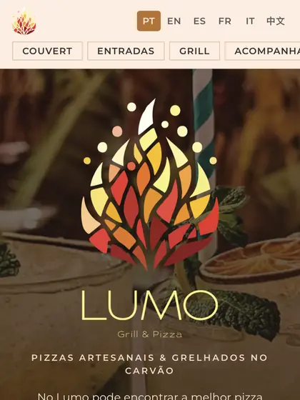 Menu digital de LUMO