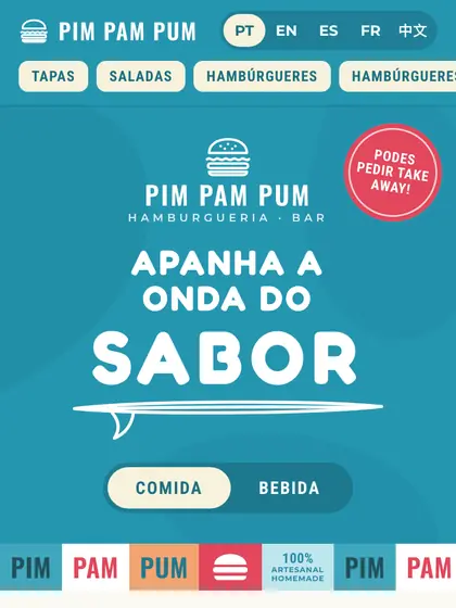 Menu digital de Pim Pam Pum
