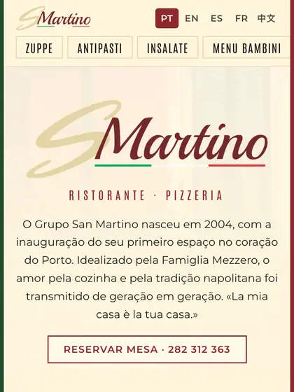 Menu digital de S. Martino