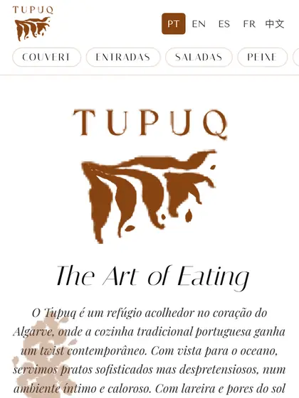 Menu digital de Tupuq